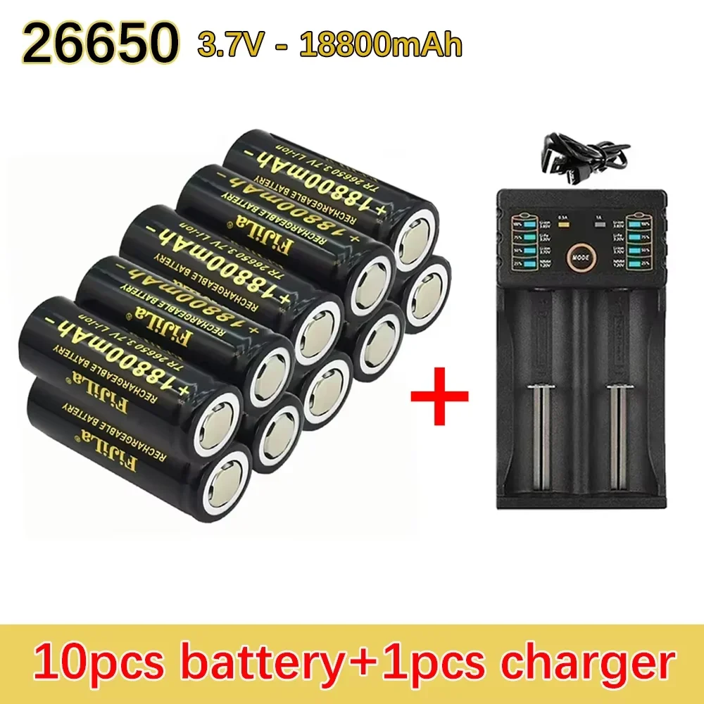

100% Original high quality 26650 battery 18800mAh 3.7 V 50A lithium ion battery for 26650 LED flashlight