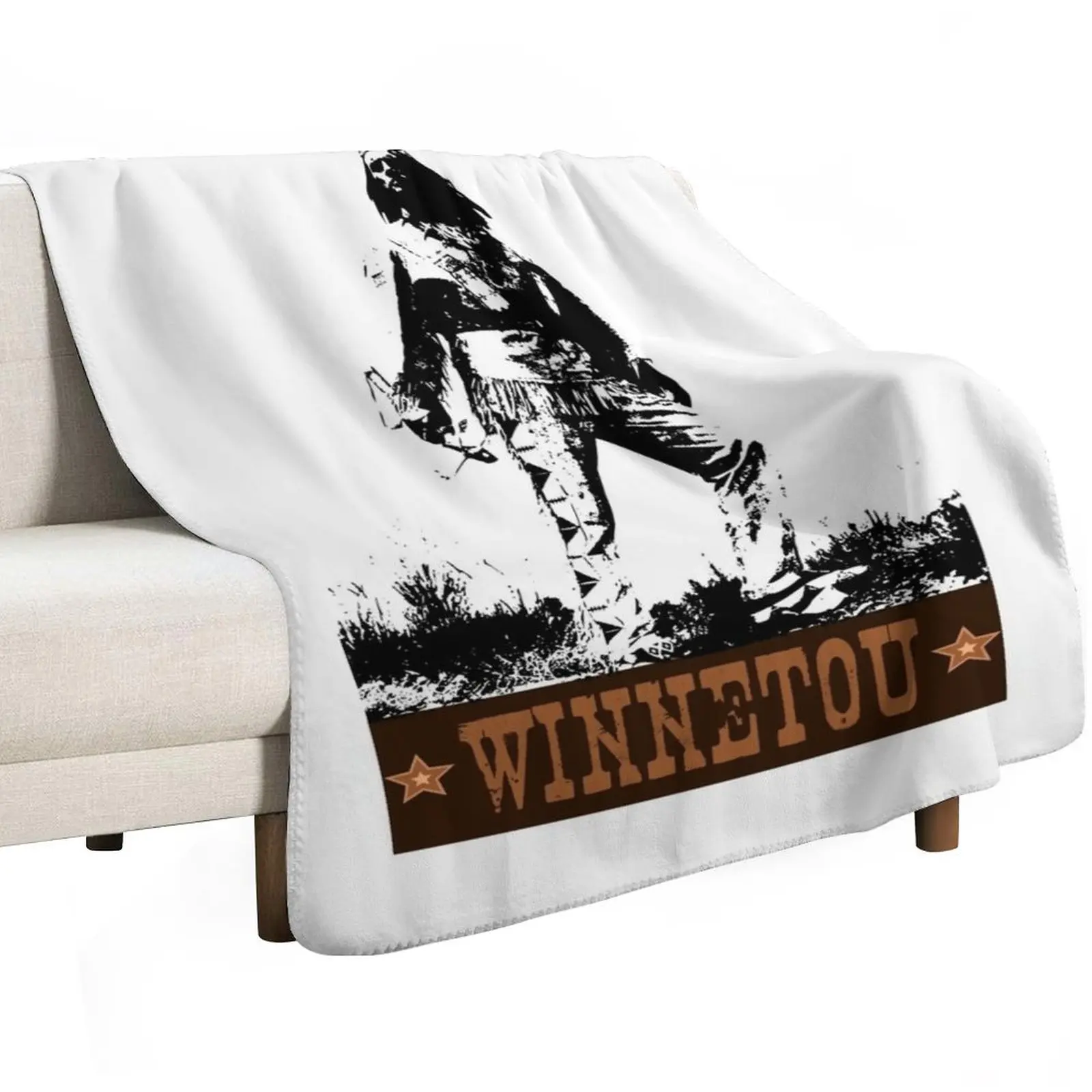 Save Winnetou Indian Chief Apache Gift Idea Birthday Throw Blanket Sofas Kid'S Stuffeds for winter blankets and throws Blankets