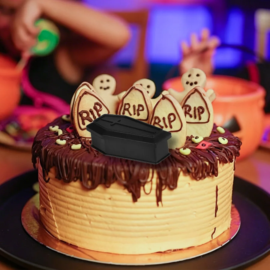 6/12 Stück Sarg-Halloween-Boxen, Scherzartikel, Plastik-Süßigkeiten-Geschenkboxen, Halloween-Party-Deko, Spukhaus-Dekoration, DIY-Basteleien – Detail 1