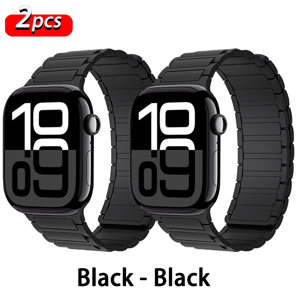 Magnetisches Schlaufenarmband für Apple Watch-Armbänder 46 mm 44 mm 40 mm 45 mm 41 mm 42 mm Silikonarmband iWatch Serie 11 10 9 8 7 6 SE Ultra 3