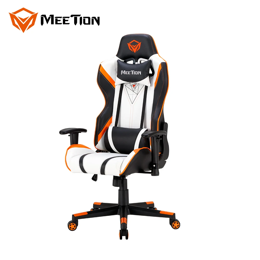 Gaming Chair 2020 Cheap Leather Fabric Pillow Reclining White PC Gamer Racing Style Office Computer Racing with Wheels