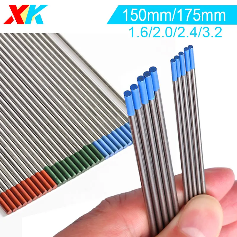 Welding Consumables TIG Rods WT20 WC20 WL15 Tungsten Electrodes 1.6 2.4 3.2mm WL20 WP WZ8 150mm/175mm