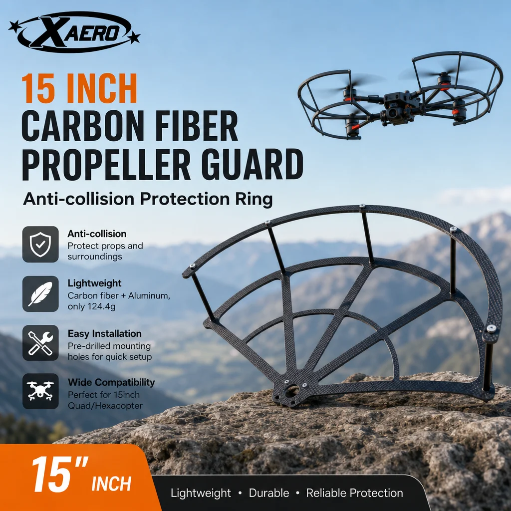 

XAERO 1565 15 inch Carbon Fiber Propeller Guard Anti Collision Ring Protective Cover for Quad Hexacopter Drone