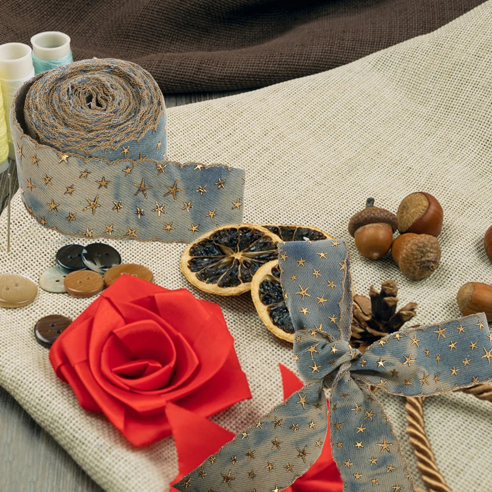 البوليستر ستار الشريط خمر الأعراب تقليم Diy بها بنفسك الخياطة الحرف الشعر القوس الملابس الزينة الستائر المفروشات الشريط الحرفية