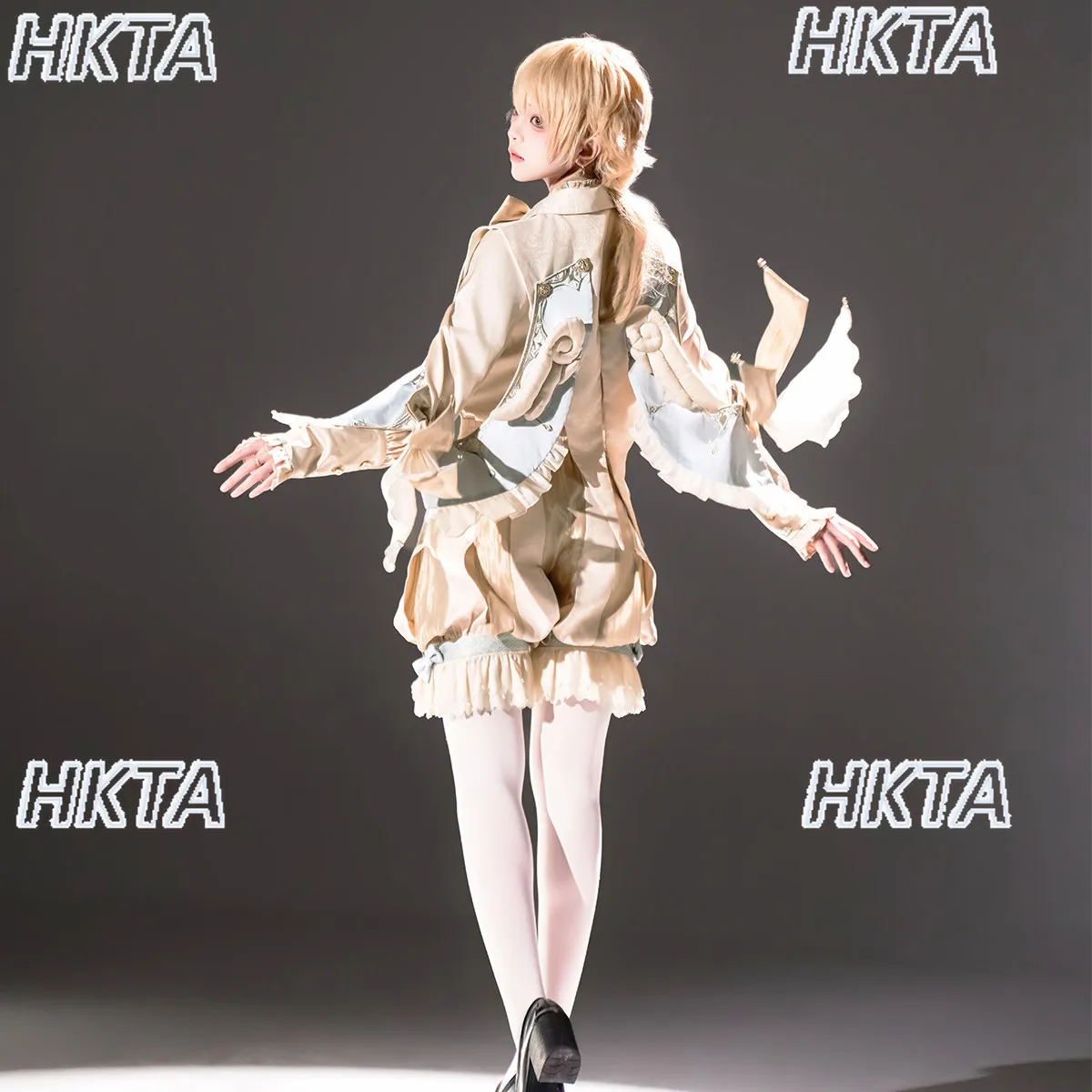 Original Cosplay Prince Costumes New Court Style Vintage Stand Collar Long Sleeve Shirt Shawl Fake Collar Cos Shorts 3-piece Set