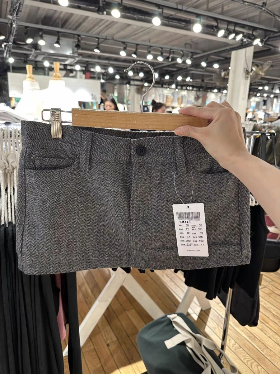 Minigonna dritta strutturata grigia Donna Estate Sexy Vita bassa in cotone corto Falda Donna Vintage Dolce stile Preppy Nuove gonne