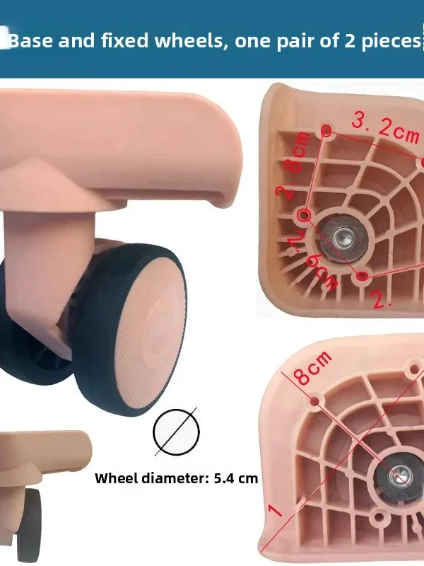 Luggage Wheel Replacement 3.76 Million Directional Wheels QM Travel Suitcase 206 Password Box Casters for Luggage