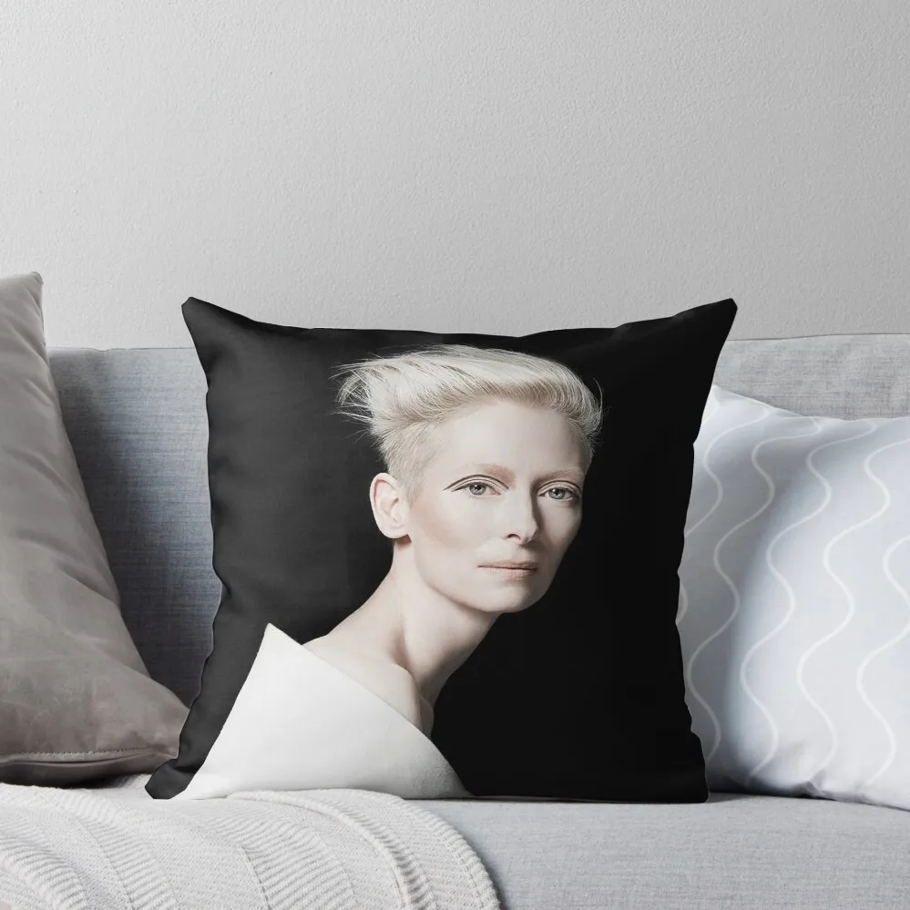 

Tilda Swinton goy Rouge on ME Throw Pillow pillows decor home Luxury Pillow Case bed pillows Pillow Cover