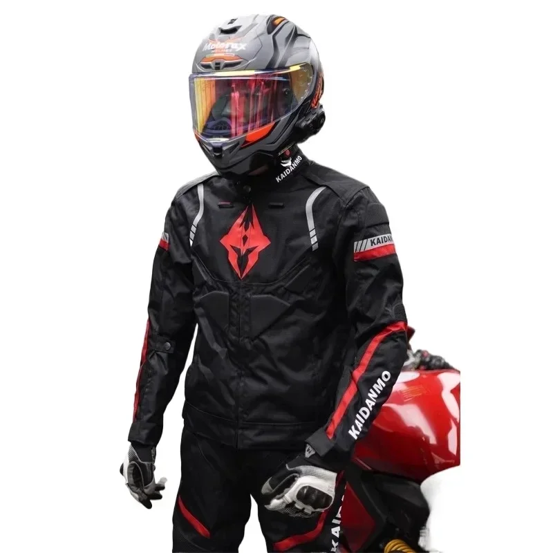 KAIDANMO Motorcycle Jacket Men's and Women's Four Seasons Motorcycle Clothing Suit Waterproof Windproof with CE Protective Gear