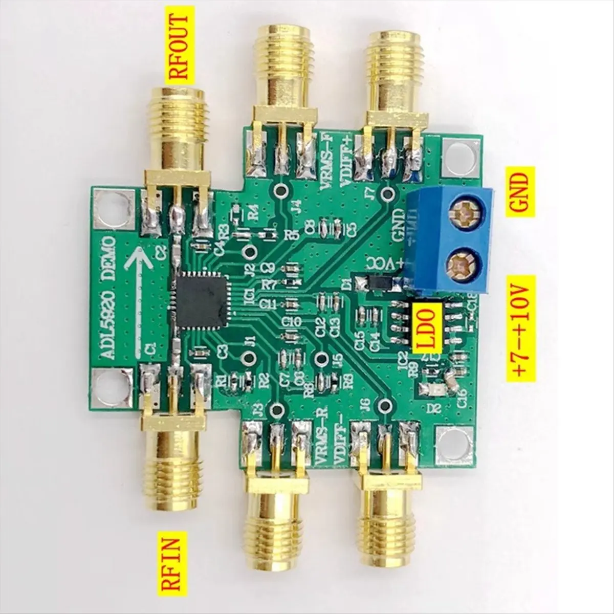 (BABQ) ADL5920 9KHz-7GHz Bidirectional RMS and VSWR Detector Detection Module for Network Analyzer Wireless Communication