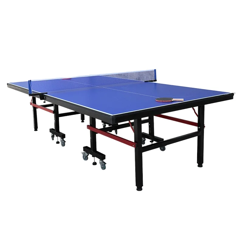 

Foldable MDF Table Tennis Table with Wheels Indoor/Outdoor Home Standard Competition Design Portable Movable Sport Equipment