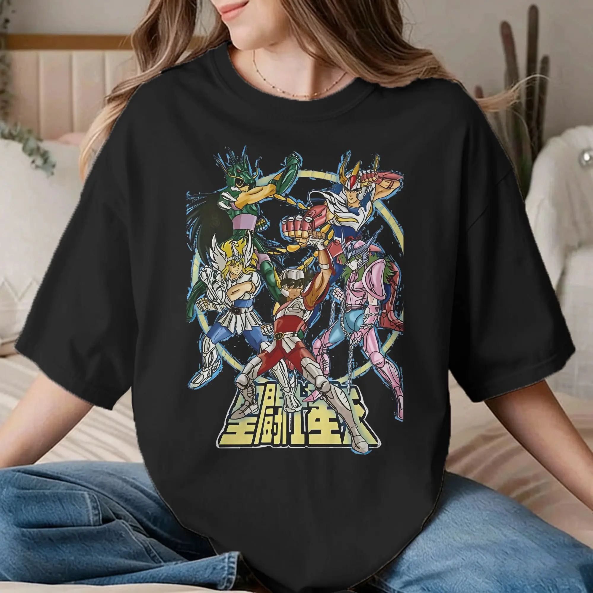 Knights of The Zodiac for Men Women T Shirt Anime Fashion Tee Shirt Short Sleeve Round Neck T-Shirt Cotton Gift Idea Clothes