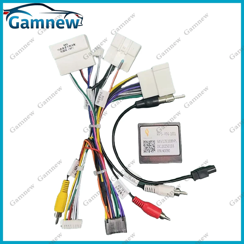 Car Audio DVD Android 16PIN Power Cable Adapter With Canbus Box For Renault Captur High End Koleos 2015-2019 Wiring Harness
