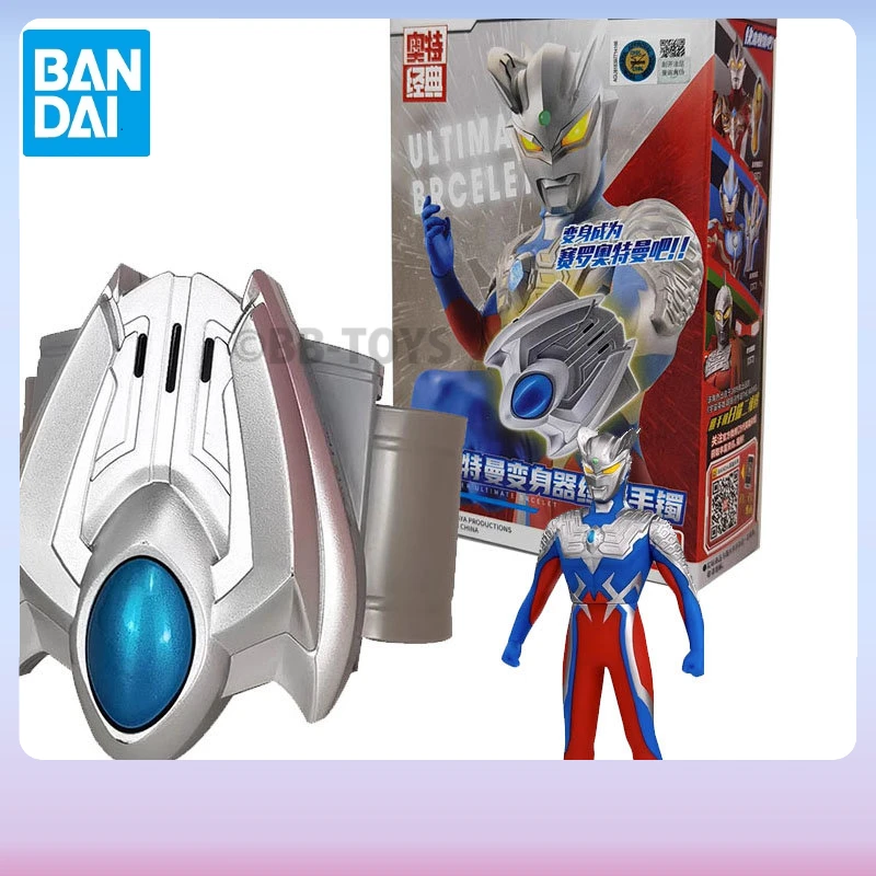 W magazynie Bandai oryginalna bransoletka Ultraman Zero Ultimate krótki miecz Mini transformator broń Anime figurki zabawki prezent dla dzieci