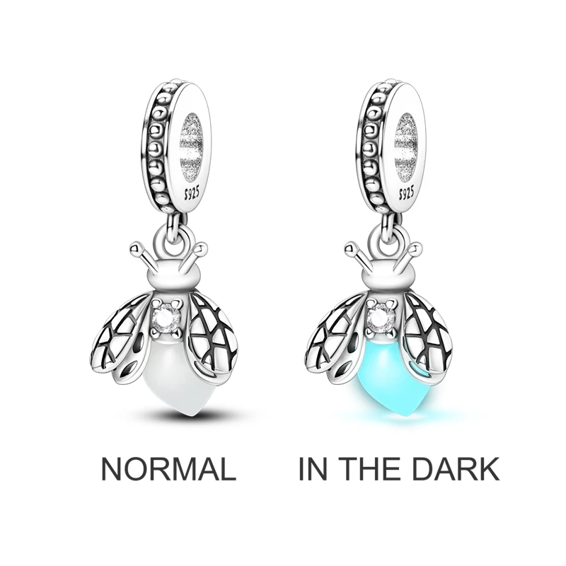 HOT 92 style 925 Sterling Silver Chameleon Firefly Cute Animal Pendant Beads Fit Original Wear Bracelets Charms Jewelry Gifts