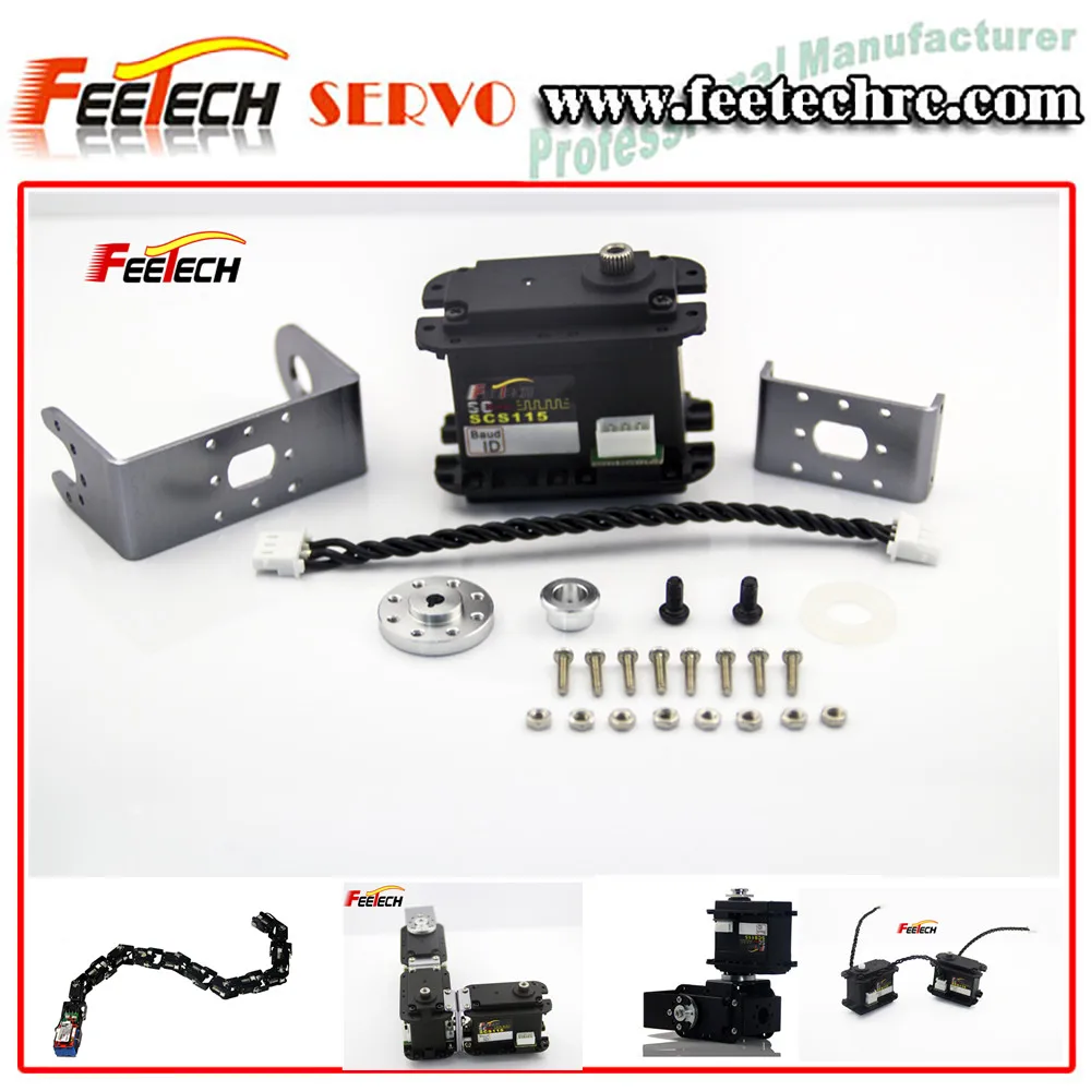 15KG Large Torque Digital Dual Shaft Metal Gear Coreless Serial Control BUS Servo for DIY Smart Robot SCS115 Robotics Education