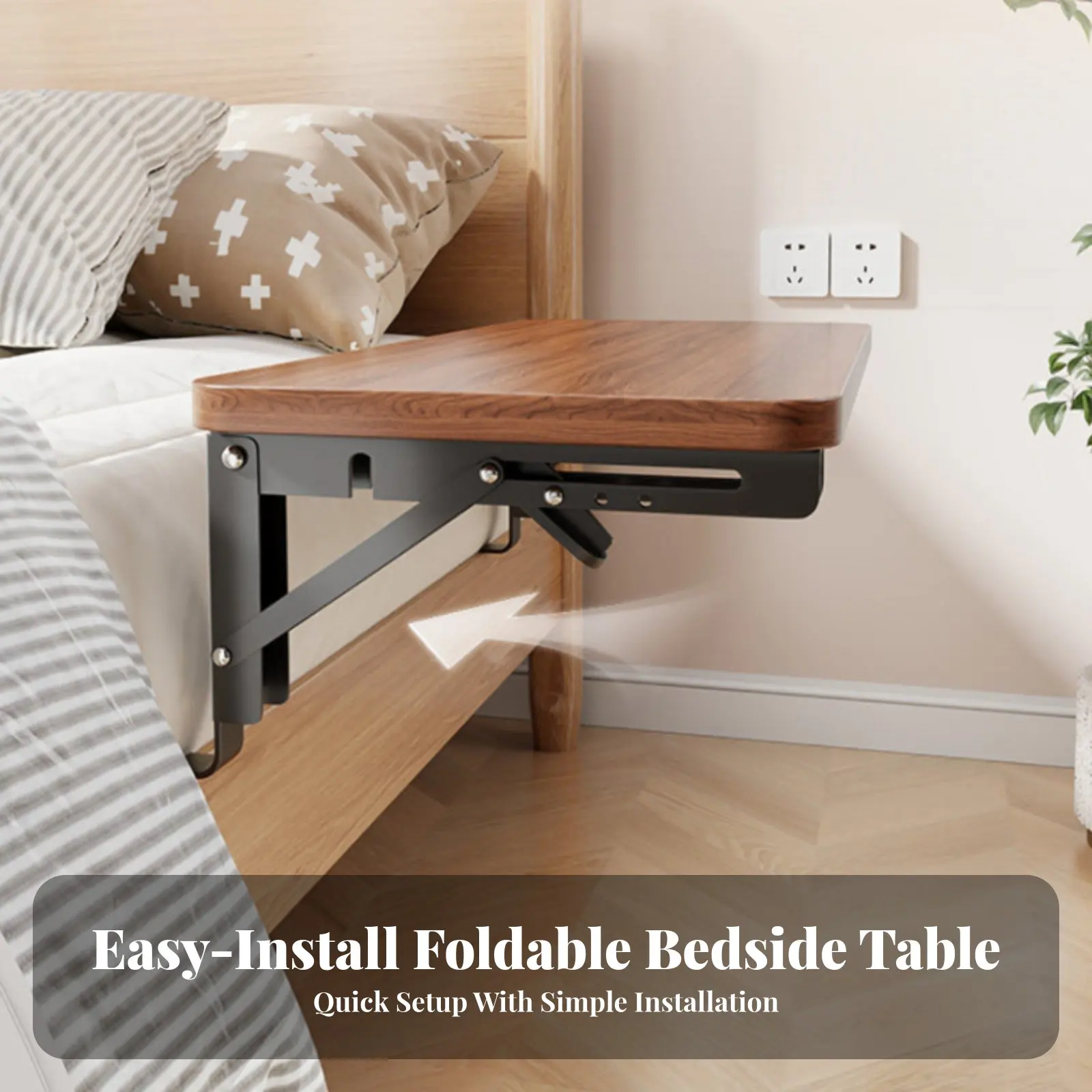 Foldable Bedside Storage Rack Multifunctional Bed Side Shelf Table End Table Bedroom Organizer For Home Apartment Dorm