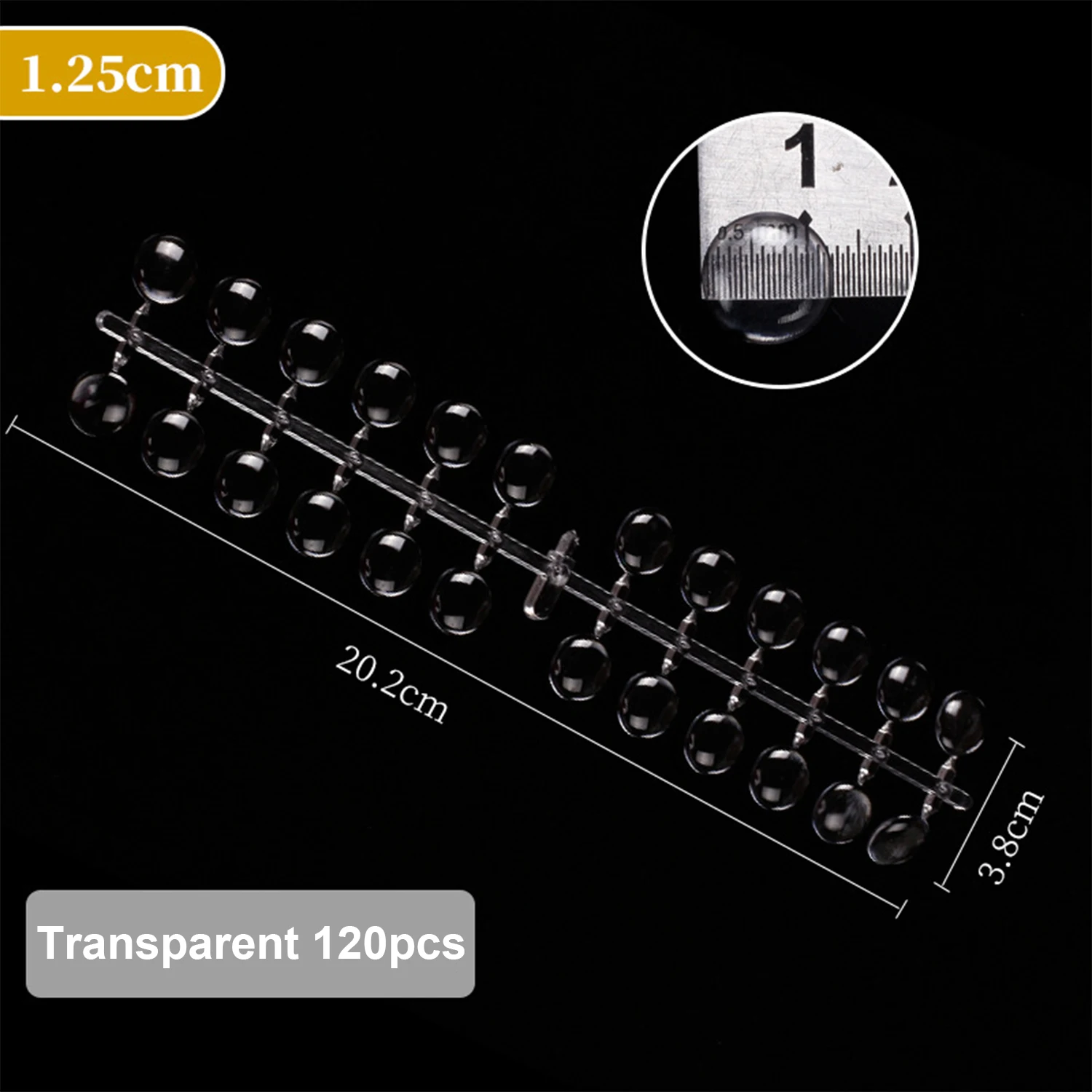 120 Pcs Round False Nail Display Tips Fake Nail Color Chart Nail Swatch Sticks with Adhesive Sticker