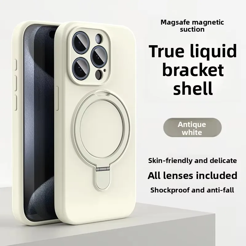 

Жидкий силиконовый чехол-накладка с магнитным креплением для iPhone 16 Pro Max, 15, 16, 17 Pro Max, с животным дизайном, полностью ручной работы, защитный