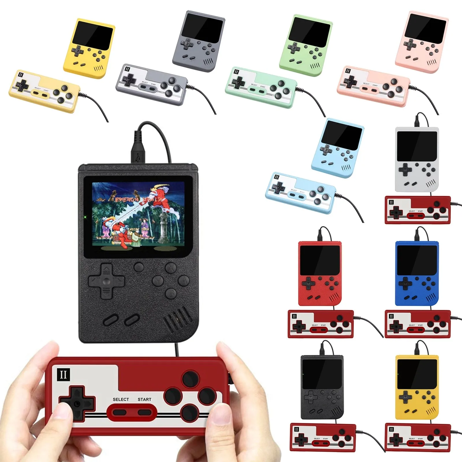 400 Games In One Portable Mini Electronic Video Game Player Kids Electronic Game Toy For Children Handheld Game Console Version