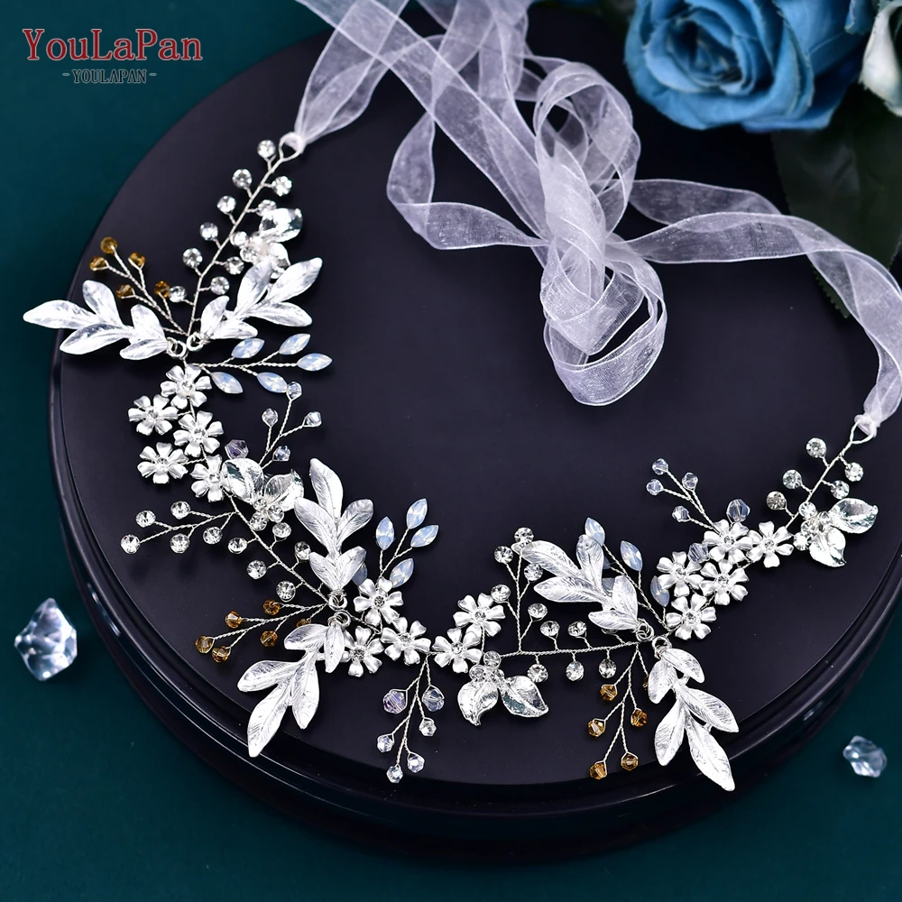 YouLaPan Alloy Leaf Wedding Dress Belt Handmade Evening Gown Sash Belt for Party Wedding Bride Accessories Bridal Belt SH278