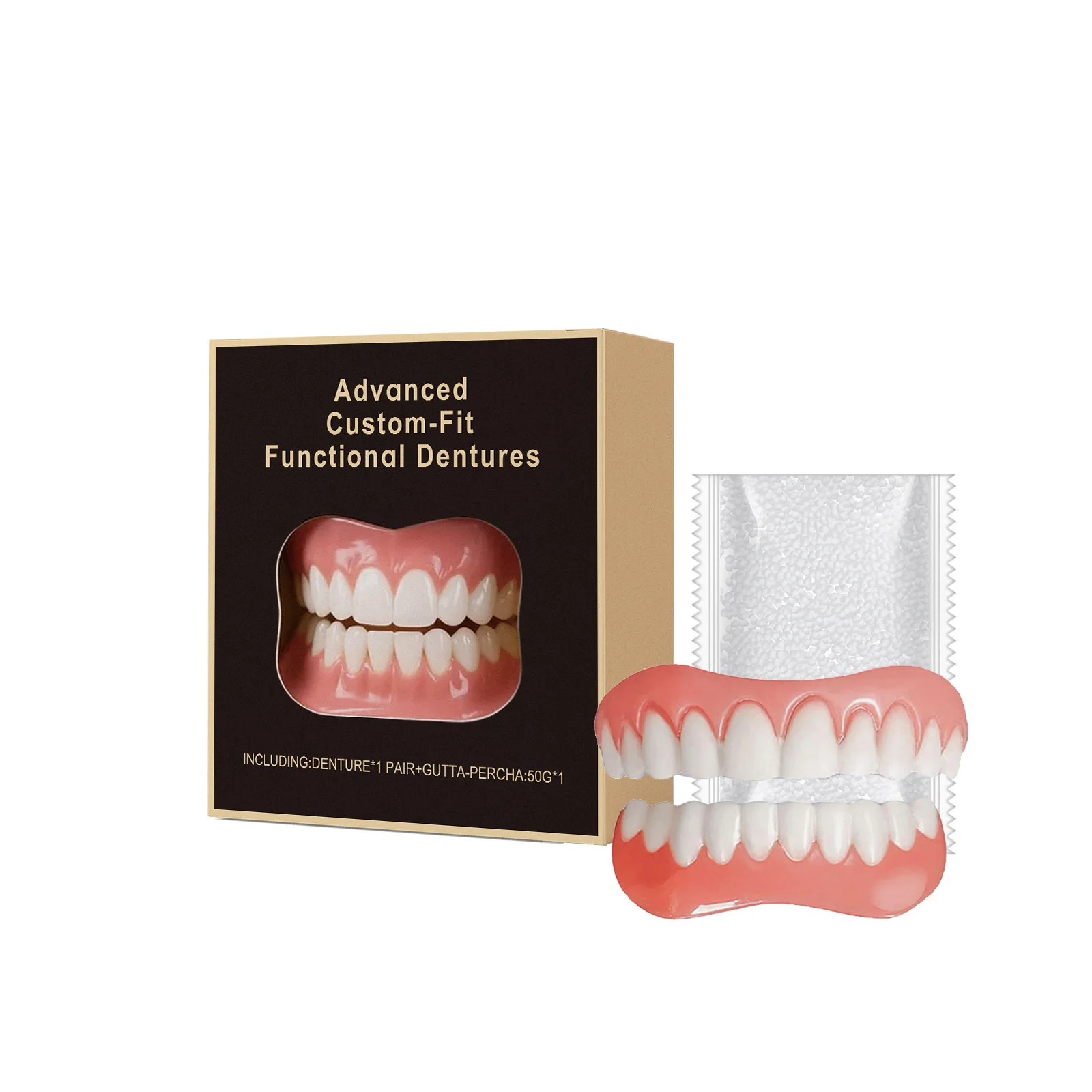 Adjustable Dentures Teeth Set Snap-on Fake Teeth Portable Braces Decorate Gaps For Teeth Enhance Aesthetic Adult Dropshipping