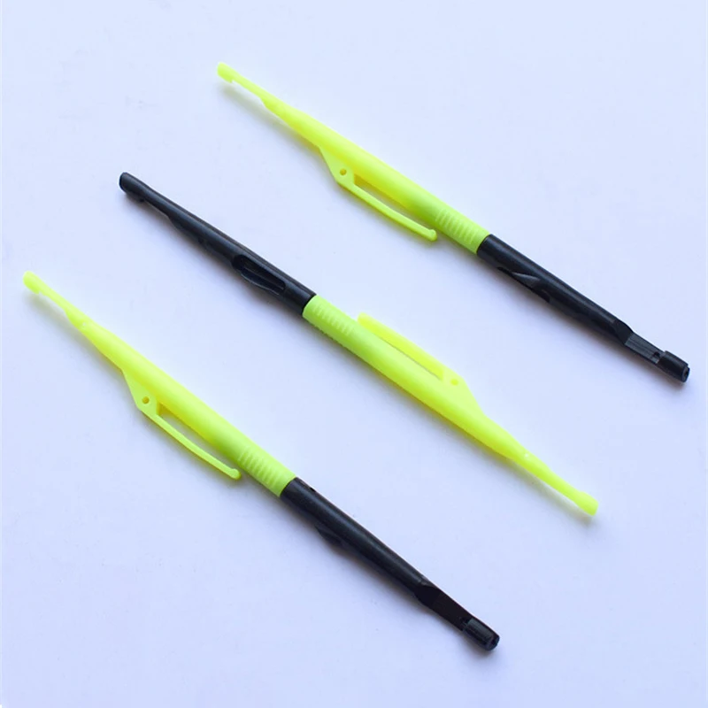 1~10PCS Yellow Fishing Tackle Knot To Hook Tying Tool Kit plastic Needles Tying Tool Kit Fish Remover Extractor Knot Picker