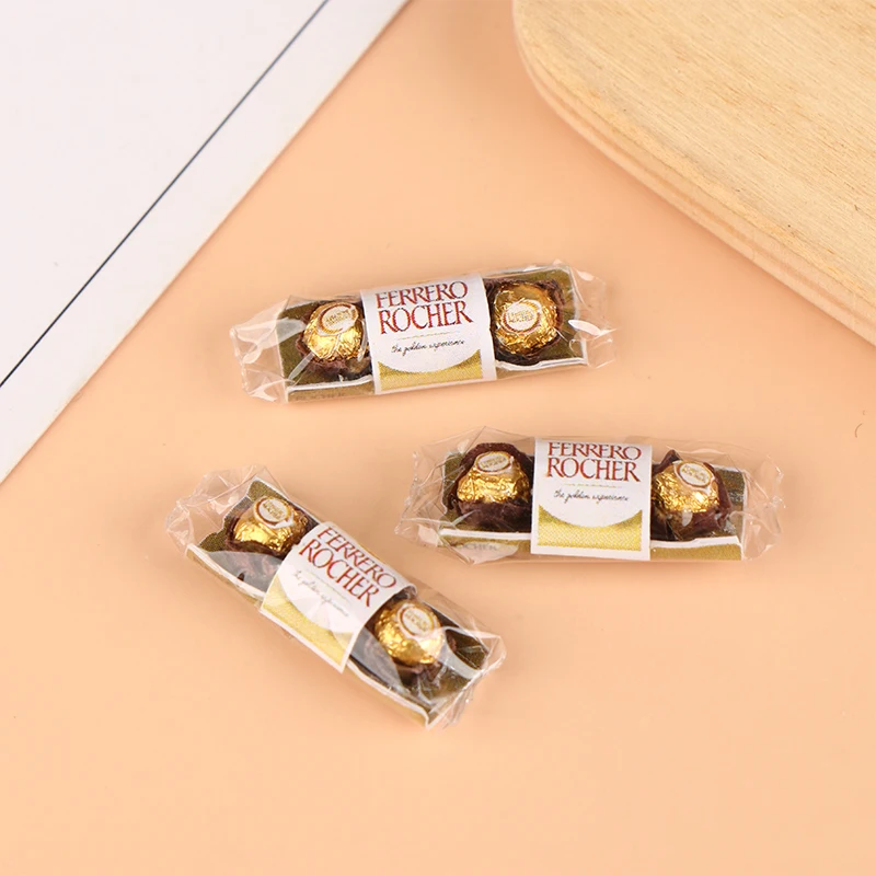 1 stks poppenhuis simulatie mini chocolade poppenhuis voedsel decoratie speelgoed poppenhuis accessoires fantasiespel speelgoed