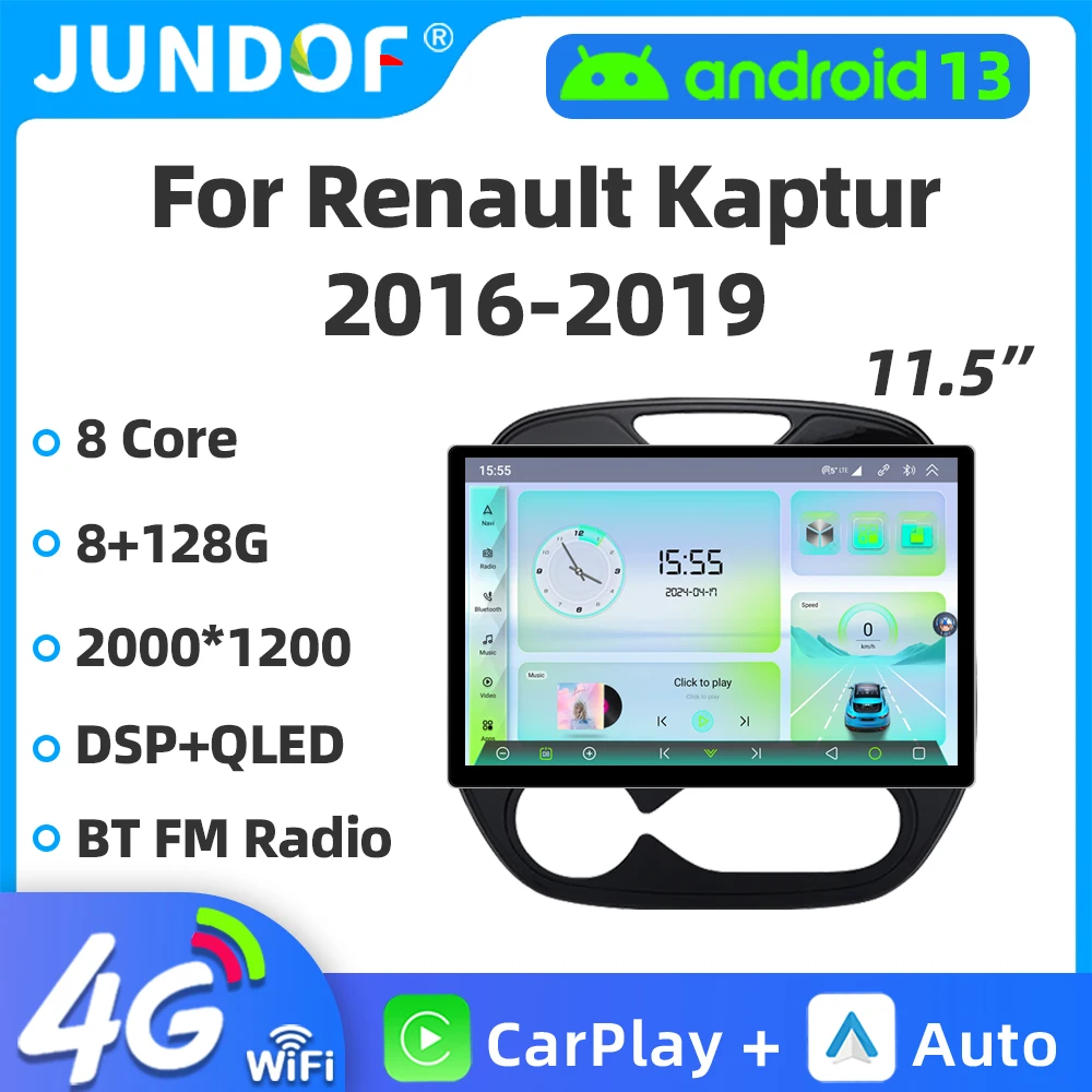 

11.5"inch 2K Android Car Radio For Renault Kaptur Captur 2016-2019 Multimedia Video Player GPS Navigation Carplay 2Din Head unit