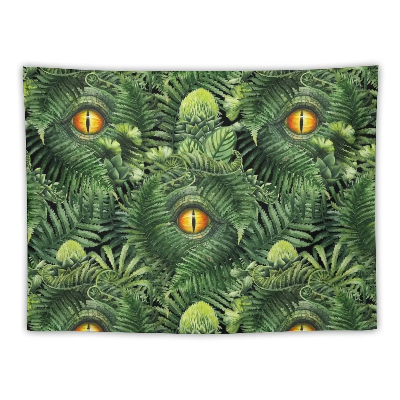 

New Watercolor dinosaur eye and prehistoric plants Tapestry Room Decoration Korean Style Decor For Bedroom Room Decorations