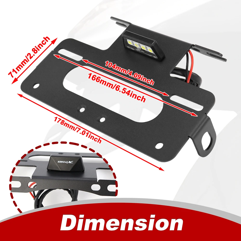 Fotografia 4: Apto para suzuki boulevard m109r m109 m109rs m1800rs 2006-2022 cauda traseira tidy fender eliminator kit suporte da placa de licença
