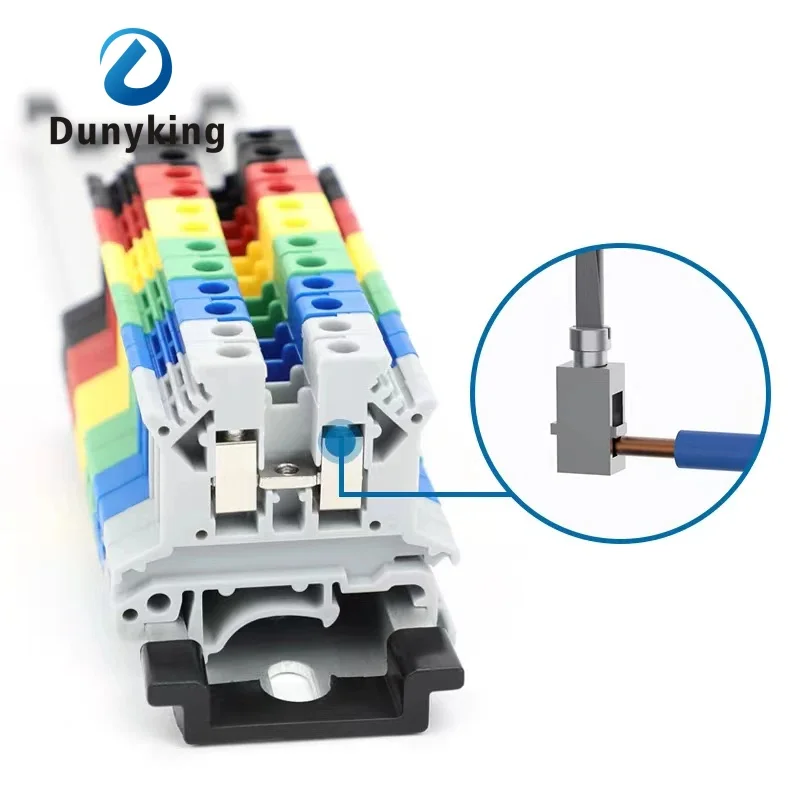 10Pcs UK 2.5 Terminal Block UK2.5B Screw Connection Connect Strip 2.5B 2.5mm² Cable Electrical Din Rail Wire Connector