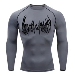 Compression Long-Sleeved Shirt Sun Protection Base Layer Men's Fitness T-shirt Quick-drying Sports Short-sleeved Top Sportswear