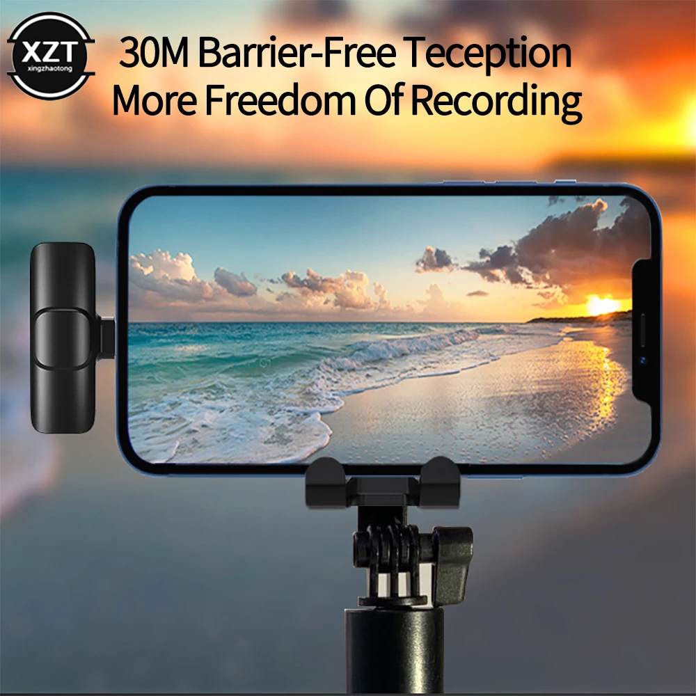 Mini Draadloze Lavalier Microfoon Draagbare Audio Video Opname Mic Voor Iphone Android Live Game Mobiele Telefoon