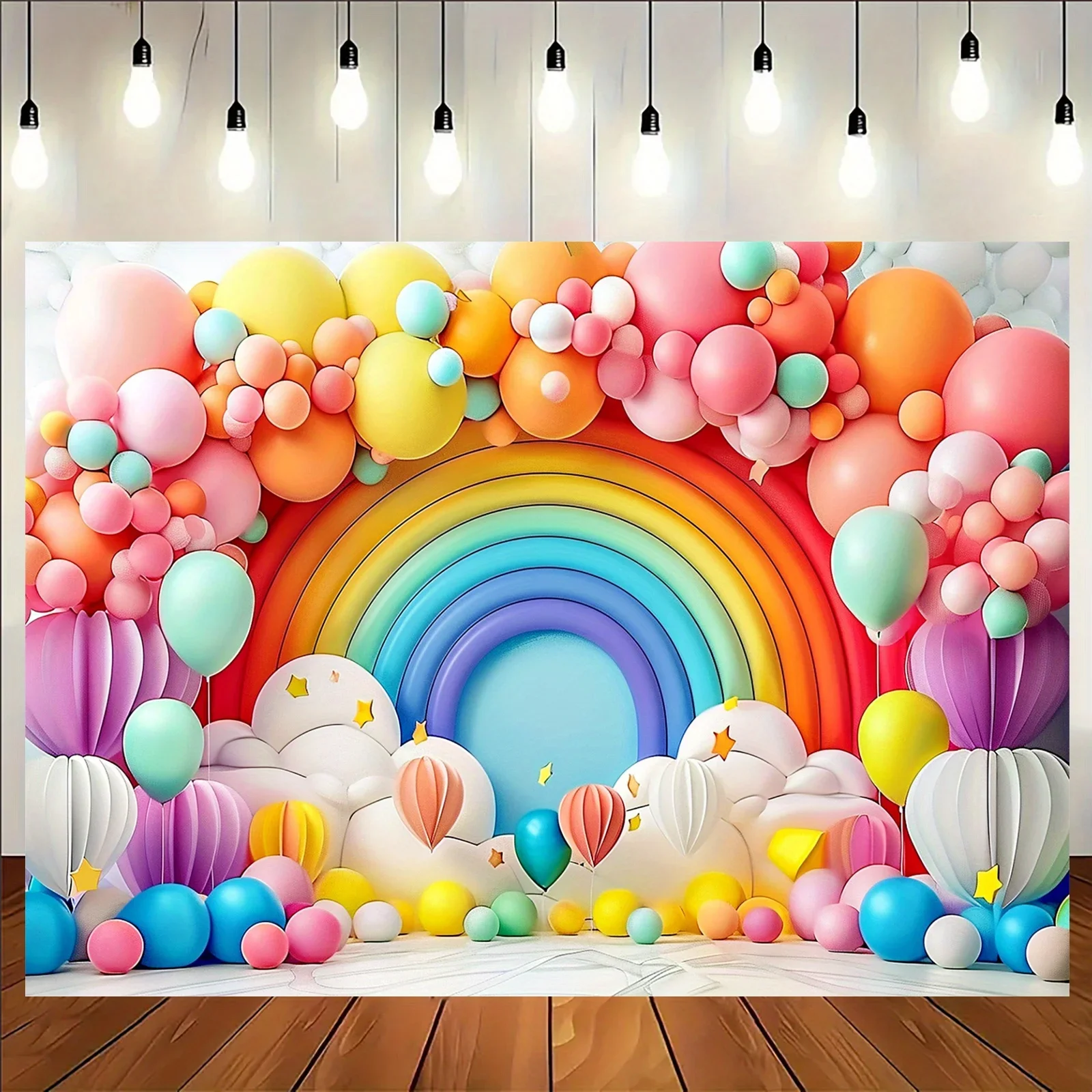 Tapestry Rainbow Arch Venus Balloon Background Party Decorations Celebrations Polyester Material No Power Needed