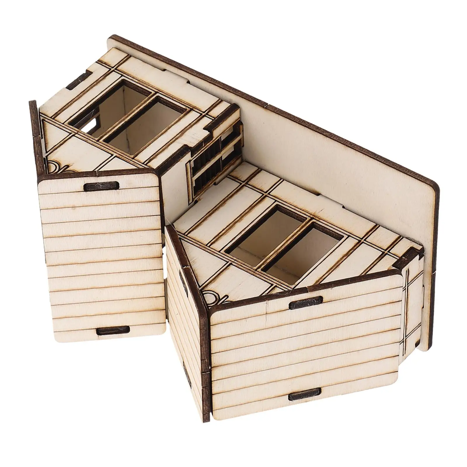 Sand Table Building House Model Kit Tiny Homes Architectural Toy Wooden Miniature Houses for Crafts