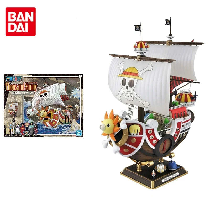 

Bandai цельная аниме-фигурка, собранная модель, соломенная шляпа, пираты, тысяча солнечных, натуральная модель, коллекция украшений, подарок для детей