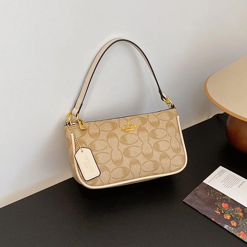 2025 new women's handbag, fashionable printed shoulder bag, classic pattern multifunctional crossbody bag