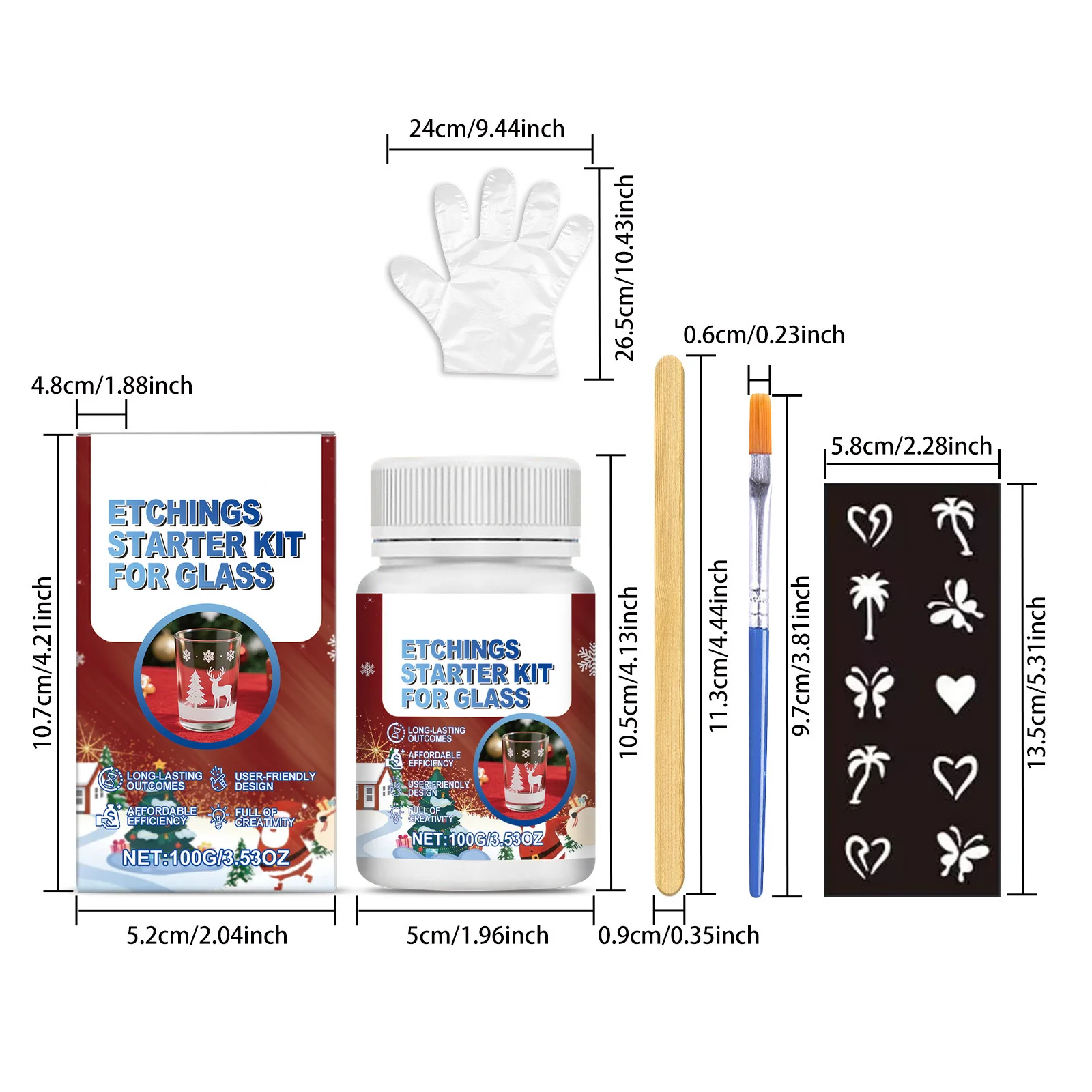 Kit de gravure sur verre avec 6 outils, arts et artisanat de pâques pour enfants de 2 ans, Kit de gravure pour débutants en verre qui crée une gravure