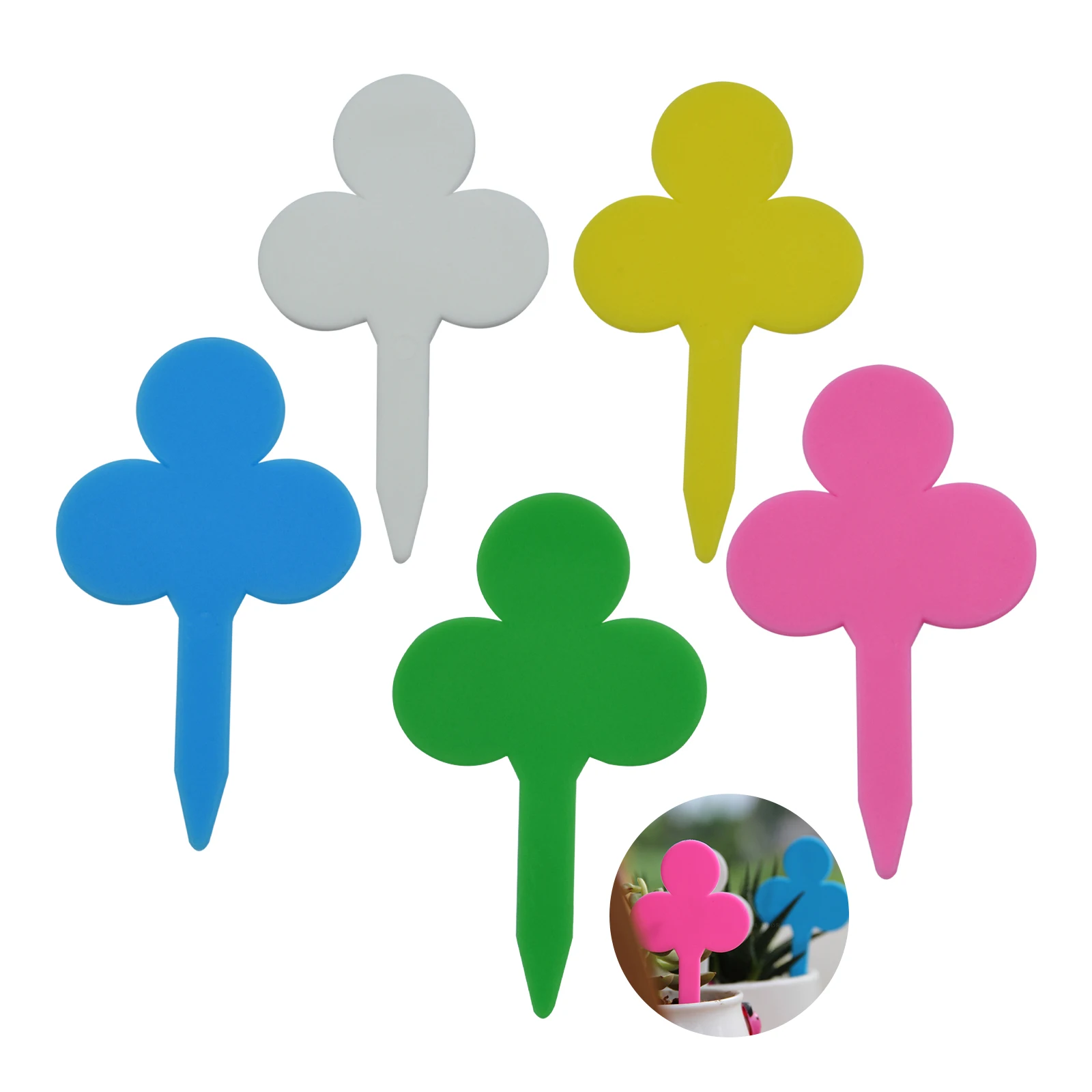 

100Pcs Gardening Plant Labels Leaf Shaped Plant Markers PP Bonsai Tags Home Garden Seedlings Sign Flowers Markers Stake on Soil