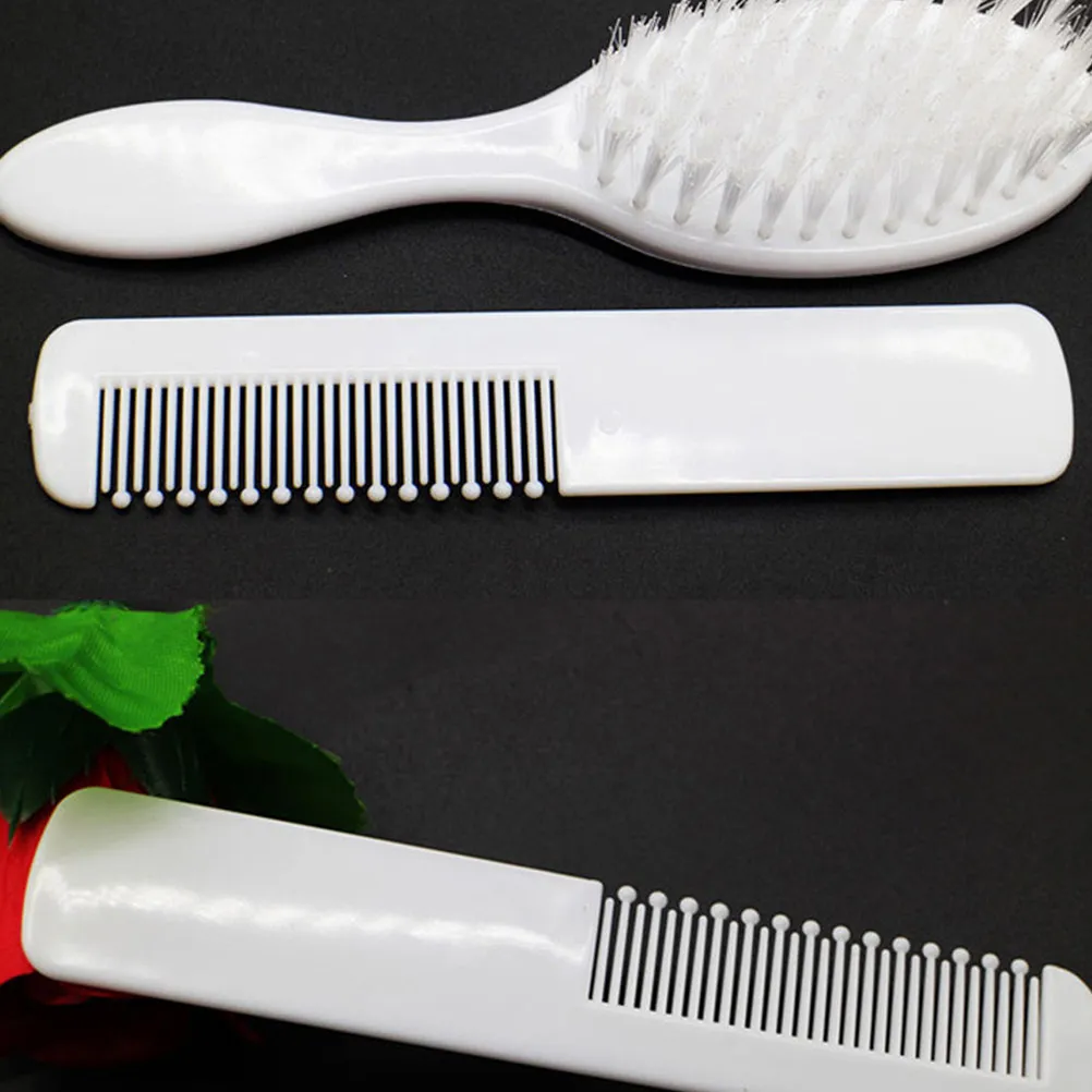 3Sets Baby Hair Brush Comb Set Newborn Toddler Hair Care Kit Scalp Grooming Detangle Head Massager Baby Plastic Comb