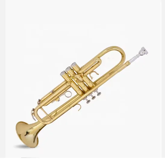 Professional Bb Key Gold Lacquer Trumpet ATR‑100 Brass Wind Musical Instrument With Case Customized Logo Supported
