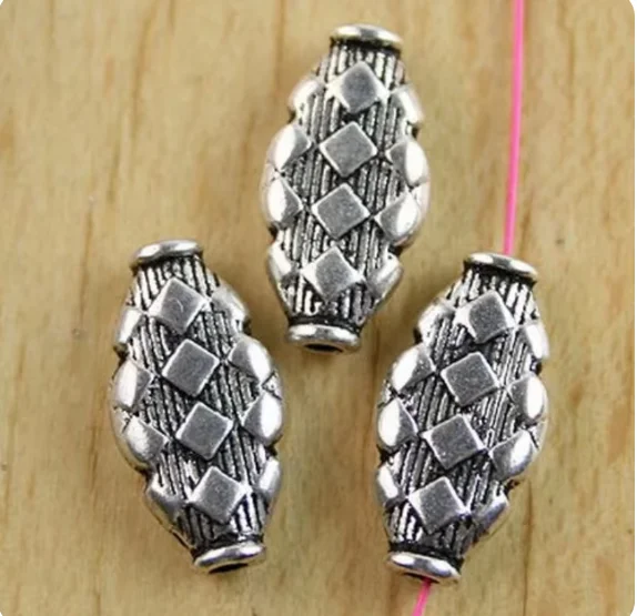 

10pcs 17*8.5mm Alloy tibetan silver 2sided oval spacer beads HWH0140 for jewelry making