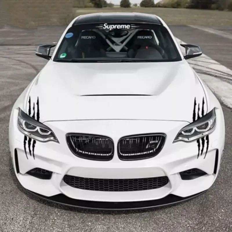 شخصية شبح مخلب سيارة ضوء الحاجب ملصق لبيجو RCZ 206 207 208 301 307 308 406 407 408 508 2008 3008 4008 5008