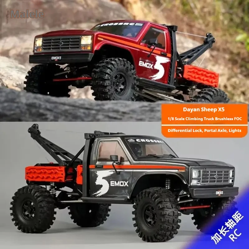 EMO X5 Rock Sheep 1/8 Brushless FOC Extended Rescue RC Rock Crawler Powerful Electric All Terrain Off-Road Hobby Collection Vehi