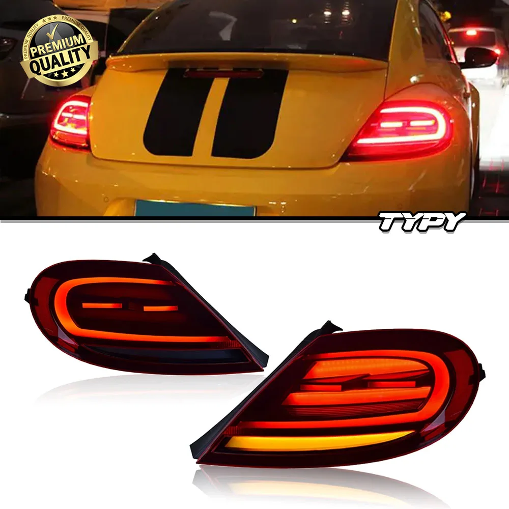 

TYPY Volkswagen Beetle 2013-2020 Обновление задних фонарей Новые стили Задний фонарь DRL Светодиодные указатели поворота Автомобильные аксессуары DRL