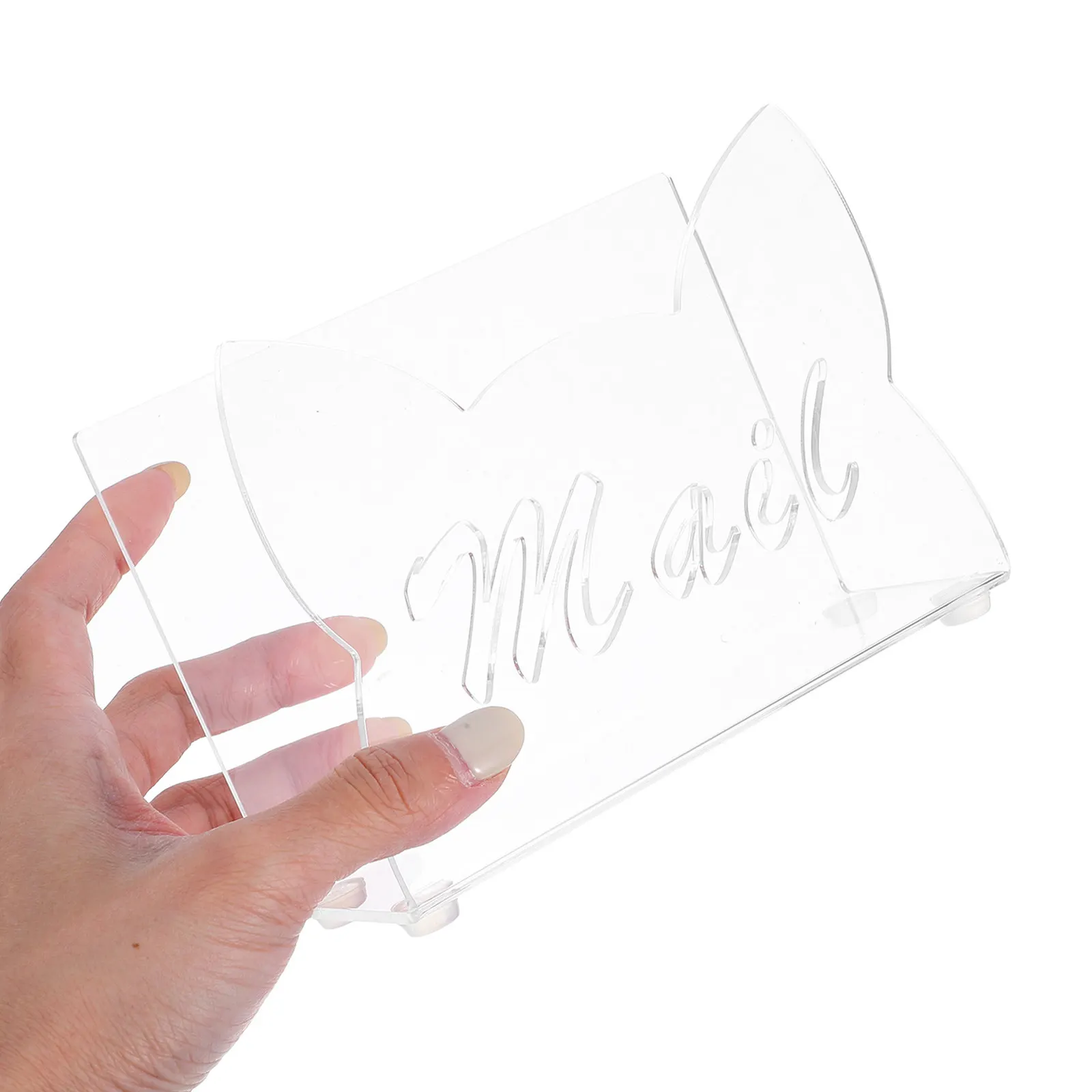 Clear Acrylic Desktop File Organizer Letter Holder Paper Document Postcard Sorter for Office Desk