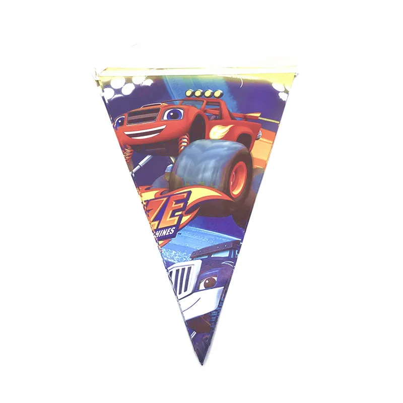 Blaze and the Monster Machines Theme Birthday Supplies Tablecloth Paper Plate Cup Straw Balloon Party Decoration Set Baby Shower