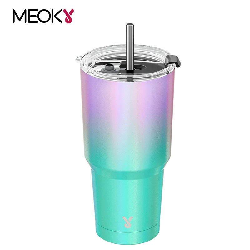 

Meoky 30oz Insulated Tumbler With Lid Stainless Steel Coffee Tumbler with Vacuum Leak Proof Coffee Cup Food grade materials ﻿