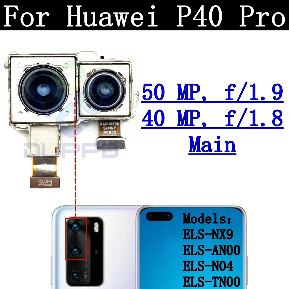 Original Back Camera Lens Cover For Huawei P40 Pro P40Pro Front Rear View Frontal Main Facing Small Camera Module Flex Parts